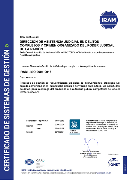 Recertificación del IRAM