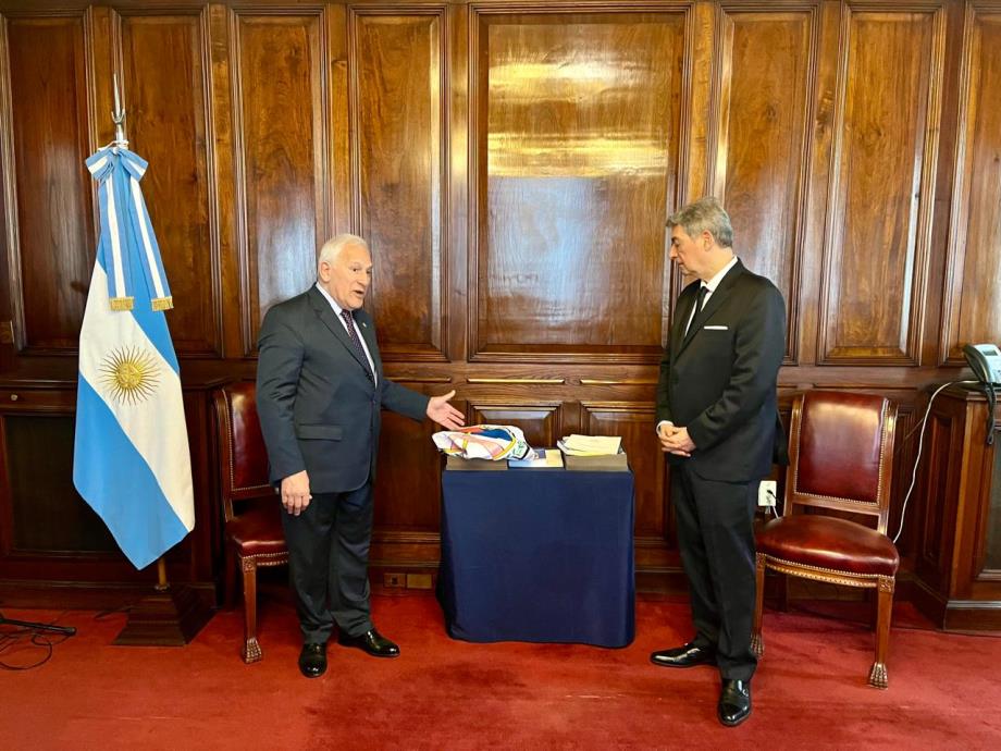 La bandera será exhibida de forma conjunta con la Bandera Oficial de la Nación. 