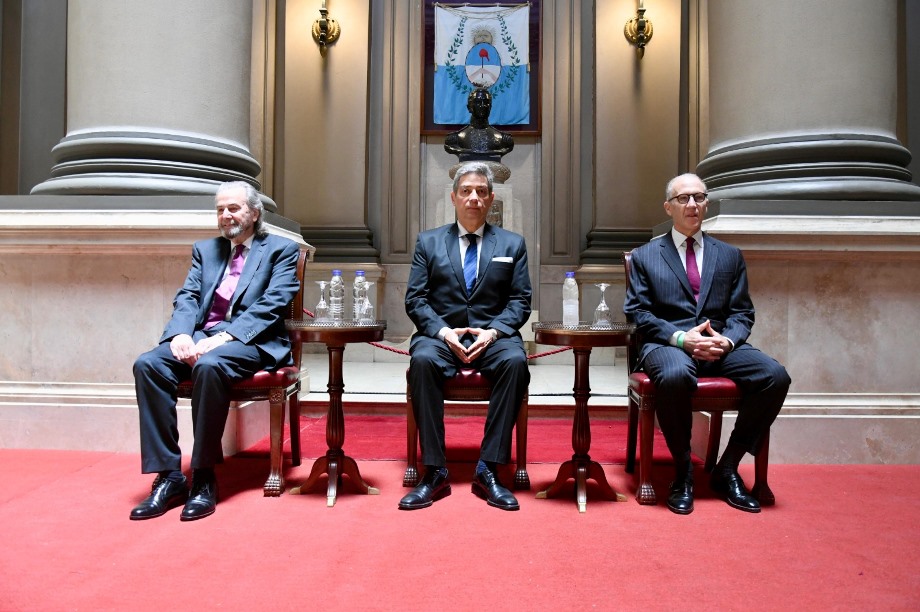 Juan Carlos Maqueda, Horacio Rosatti y Carlos Rosenkrantz.